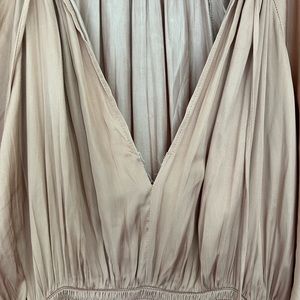 Gorgeous Zara satin midi skirt salmon pink color